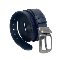 Süzer Deri Lacivert / Siyah Çift Taraflı Suni Deri 4 Cm.lik Unisex Spor Kemer Lacivert