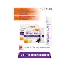 Defense Shot Kara Mürver, Afrika Sardunyası, Zencefil İçeren Gıda Takviyesi 2 X 7 Shot