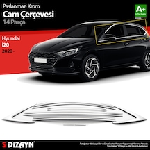 S-Dizayn Hyundai İ20 Krom Cam Çerçevesi 14 Prç. 2020 Üzeri