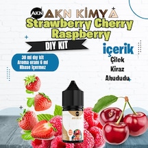 Strawberry Cherry Raspberry Dıy Kit Çilek Kiraz Ahududu Gıda Aroması %20 Oranda Aroma İçerir Hazır Değildir 30 Ml