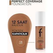 Perfect Coverage Yoğun Kapatıcı Su Bazlı Fondöten Sıcak Alt Ton -136 Chesnut -8682536070652 Çok Renkli