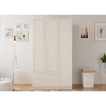 Rabi Mobilya Gold Country 3 Kapaklı 2 Çekmeceli Gardırop