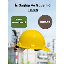 Sarı Baret Ayarlanabilir İnşaat Endüstriyel Tekniker Sahada Konforlu Koruyucu İş Güvenliği Baret Sar