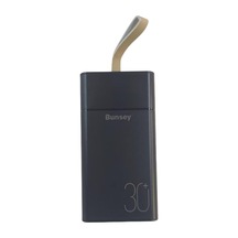30000 Mah Powerbank Ios Android Uyum Led Işıklı Type C Mikro Usb Çıkışlı Siyah