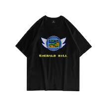 Startmore Unisex Emerald Hill Badge Sonic Siyah Tshirt Siyah