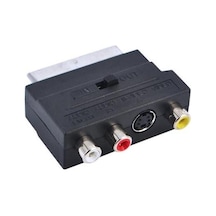 Scart To Rca Skart Tos Av Svideo Çevirici Dönüştürücü Adaptör