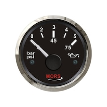 Yağ Göstergesi Siyah 5 Bar 12-24v Çap:55mm