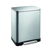 Paslanmaz Çelik Softclose Pedallı Banyo Mutfak Ofis Çöp Kovası Inox 12 Lt D-15321 10l Siyah