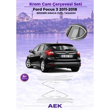 Ford Focus 3 Sd Cam Çerçevesi 2011-2017 Paslanmaz Çelik