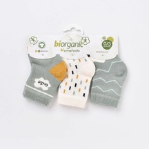 Biorganic Cute 3'lü Bebek Çorabı 68448