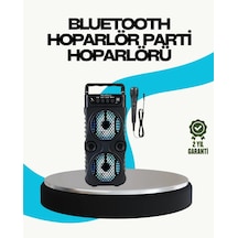 Led Işıklı Kablosuz Hoparlör Bluetooth, Fm Radyolu, Taşınabilir Şarjlı