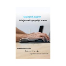 Sonictouch Bilek Destekli Kalpli Ördek Temalı Sarı Dikdörtgen Pürüzsüz Yüzey Dikişsiz Mouse Pad 18x2 Mousepad