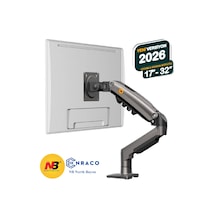 Enraco North Bayou Nb F80 17"-32" Amortisörlü 2-9 Kg Monitör Standı Yeni Tasarım 2026 Versiyon Gray Edition