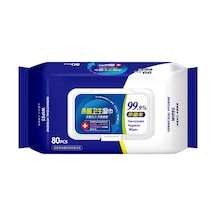 Moveevo Benzalkonyum Klorür Bazlı Hijyen Mendilleri - Önceden Islatılmış Alkolsüz, Dokumasız Havlu, 80'li Paket