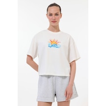 Kinetix Wl Anwar 11bt264 5fx Ekru Kadın Kısa Kol T-shirt 000000000102006356 Bej