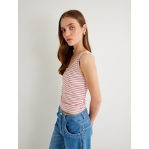 Koton Tek Omuz Üst Ribanalı Pamuklu Slim Fit Kırmızı Çizgili 4sak10689ek Kırmızı Çizgili Koton Tek Omuz Üst Ribanalı Pamuklu Slim Fit Kırmızı Çizgili 4sak10689ek Kırmızı Çizgili
