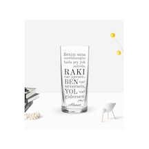Kişiye Özel Renkli Baskılı Rakı Var İçersen Tasarımlı Rakı Bardağı