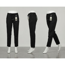 Atkgiyim Atk Giyim Ham Keten Jogger Pantolon Regular Kesim - Bej, Beyaz, Siyah, Lacivert Düz Siyah