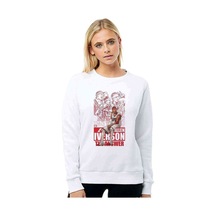Allen Iverson Baskılı Beyaz Kadın Sweatshirt