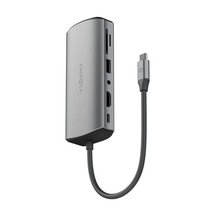 Aluhub Max 100w Type-c Pd Şarj Destekli 11in1 4k Hub Dönüştürücü - Koyu Gri