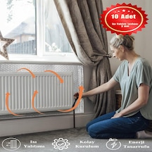 10 Adet Isı Yalıtım Levhası Kalorifer Petek Arkalığı Radyatör Arkası Levha