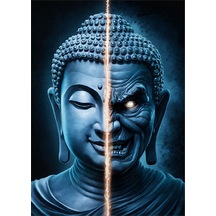 İyi Ve Kötü Buda Mdf Tablo 35cm X50cm