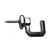 Vidalı Kanca, Askı Büyük - 15x23mm, Nikel - 1 Adet Çokrenkli