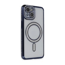 Apple Uyumlu iPhone 13 Kılıf Joke Simli Magneticsafe Kılıf - Lacivert 0.2M-Çok Renkli