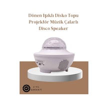 Müzik Ritimli Işık Değişimi & Dönen Dalga Efekti Galaxy Projektör Beyaz