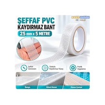 Pvc Iç Mekan Banyo Küvet Havuz Kenarı Kaydırmaz Bant 25mm X 5mt Şeffaf Bant Marketim