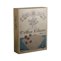 2 Adet Coffe Time Kahve Filtre Kağıdı No:4 40'lı Çok Renkli