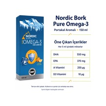 Nordic Bork Pure Omega-3 Portakal Aromalı Sıvı Takviye 150 Ml