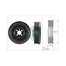 INA 544013810 Riemenscheibe. Kurbelwelle Audi/Seat/Skoda/Vw