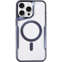 Apple İphone 16 Pro Max Kılıf Boyi Magsafe Silikon Kapak - Lacivert