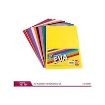 10'Lu A4 Yapışkanlı Eva 10 Renk Kendinden Yapışkanlı Eva Sünger R