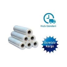 Streç Film 23 Mikron - 50 Cm 200 Metre 6'Lı Paket Strech