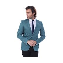 Wessi Tek Düğmeli Dik Yaka Yeşil Erkek Ceket Yeşil