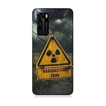 Huawei P40 Uyumlu Radyoaktif Bölge Desenli Silikon Kılıf