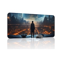 Tr Yıldız Galaksi Gaming Mouse Pad Kauçuk Kaymaz Taban Mousepad V2, 90x40 Xxl