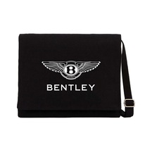 Bentley Logo 2 Siyah Kanvas Postacı Çantası