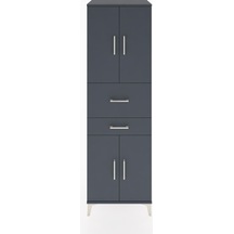 Hyperion Dolap 4 Raflı 2 Çekmeceli 4 Kapaklı 60x44x195 Antrasit-antrasit Antrasit