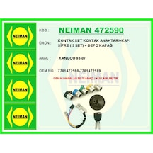 Kontak - 350 - Set Kontak Anahtarı Kapı Şifre 5 Set Depo Kapağı - Shophnrl - Goo 98-07 Çok Renkli