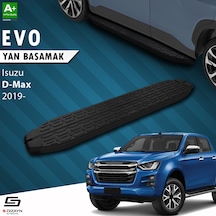 S-dizayn Isuzu D-max 3 Evo Siyah Yan Basamak 203 Cm 2019 Üzeri A+ Kalite