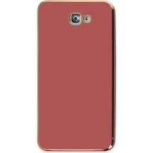 Newface Samsung Galaxy J7 Prime Kılıf Volet Silikon - Kırmızı