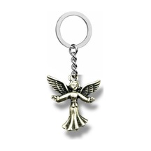 Minimal Melek Figürlü Unisex Metal Anahtarlık Zarif Koruma Ve Ruhani Anlam Taşıyan Sade Tasarım