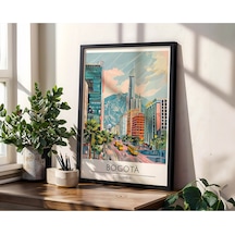 Buenos Aires Argentina Travel Poster Ahşap Çerçeveli Dekoratif Duvar Tablosu