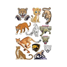 Leopar Sticker Set-3 13 Parça Telefon, Tablet, Defter, Laptop Sticker