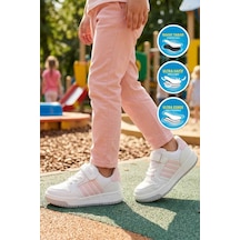 Lafonten 752 F Beyaz-pembe Cırtlı Kız Çocuk Spor Ayakkabı Beyaz - Pembe