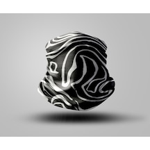 Buffalo Estetik Tasarımlı Motorcu Buff Maske Outdoor Boyunluk Unisex Bandana Siyah