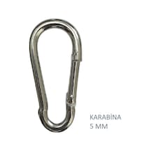 Galvanizli Karabina, 5 Mm, Askı, Çengel, Kanca, Anahtarlık